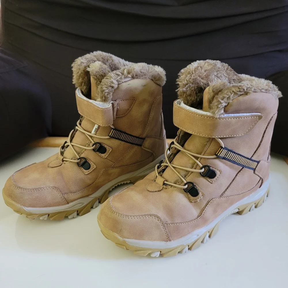 Hobibear Kids Winter Plush Fur Boots Size 38